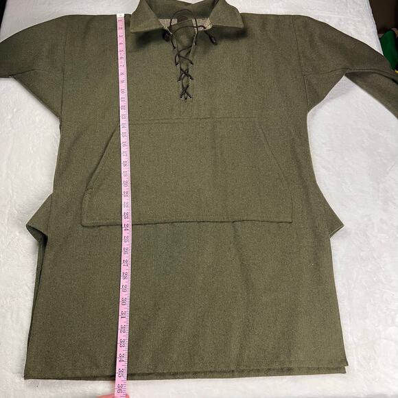 Simon Pearce Vintage Green Wool Woodsman Anorak Parka size Medium Viking - Picture 6 of 9